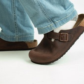 休闲涂油皮软底包头拖鞋 DOOITT BIRKENSTOCK男女同款 Boston系列