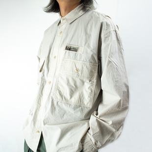 DOOITT#WILDTHINGS日系工装全棉休闲兜袋外套上衣长袖衬衫