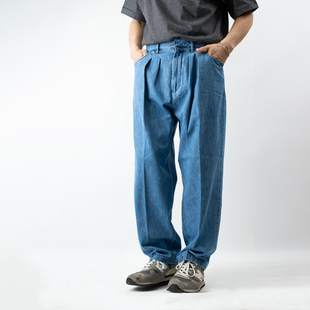 长裤 DOOITT FARAH日系复古休闲宽松微锥全棉洗水牛仔裤