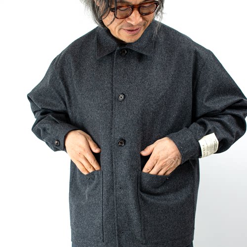 FARAH日系绵羊毛衬衫款夹克外套