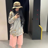 DOOITT日系KAVU工装 捺染洗旧男女印花logo全棉圆领长袖 休闲薄T恤