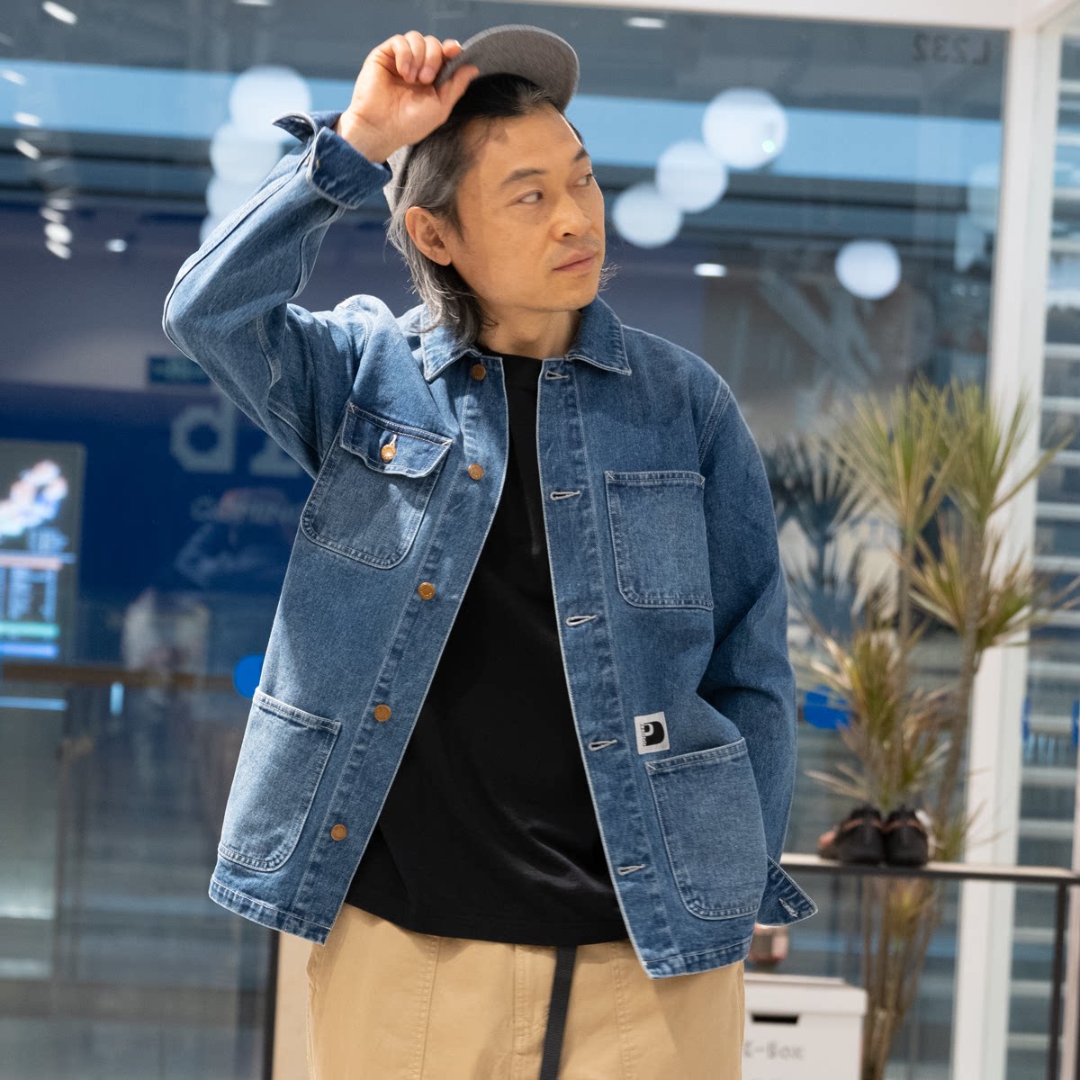 DOOITT复古洗水打磨做旧四袋工装牛仔外套男女休闲夹克