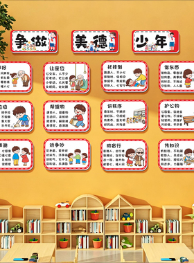 幼儿园环创八礼四仪文明礼仪墙贴