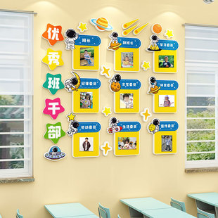 班级布置教室装饰优秀班干部班级之星文光荣评比榜化墙贴开学神器