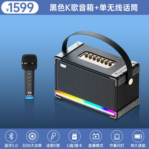 索爱SH09便携K歌蓝牙音箱U段麦