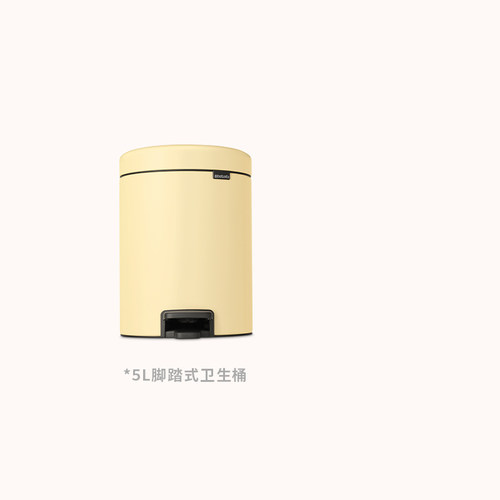 柏宾士不锈钢垃圾桶进口脚踏桶5L
