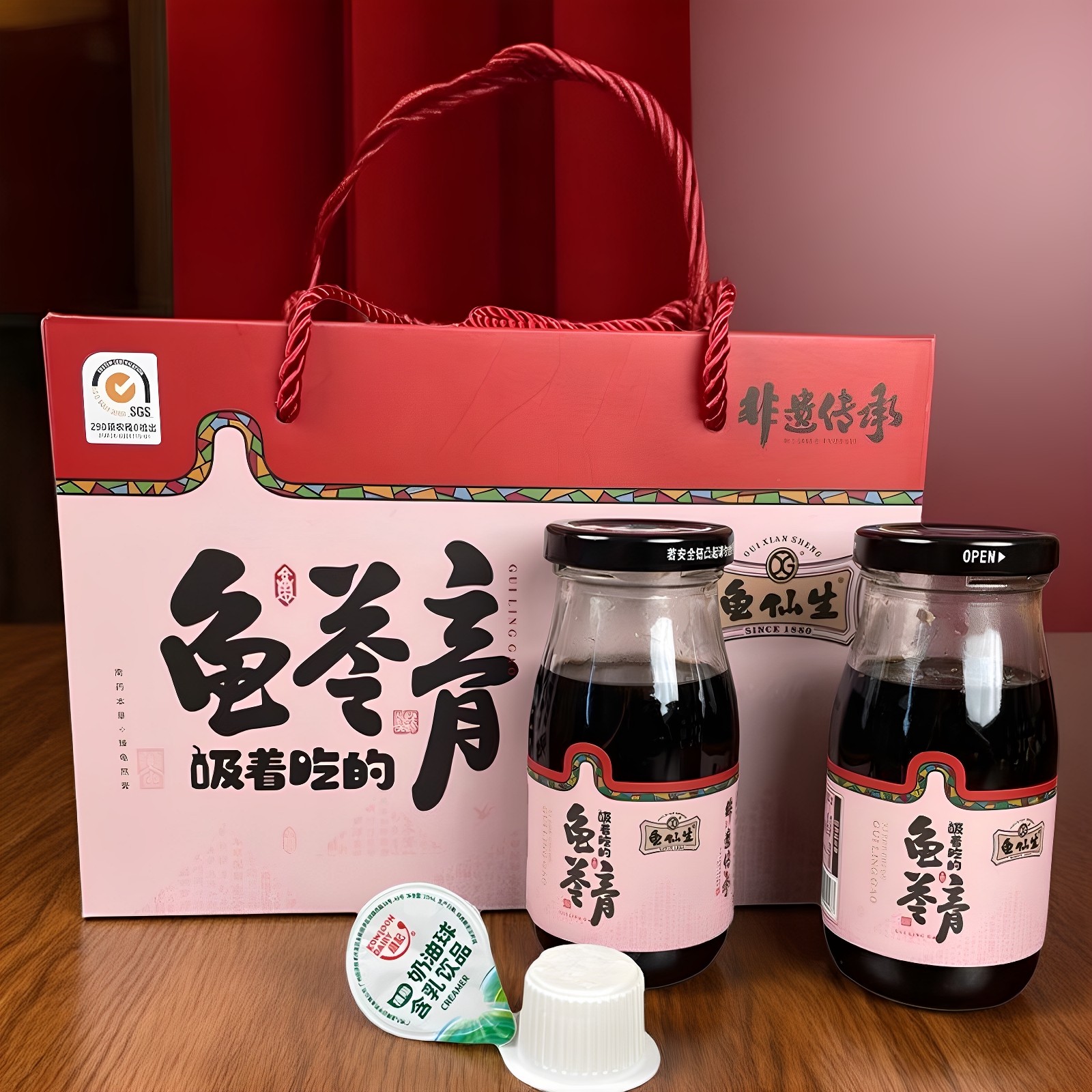 广东特产罗浮山 罗浮龟仙生吸着吃的龟苓膏即食真龟熬制送礼盒