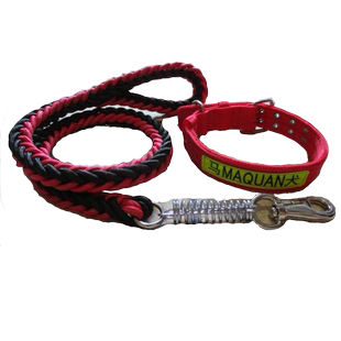 马犬专用牵引绳项圈套装中大型犬防爆冲狗链子宠物加长带牵狗绳子