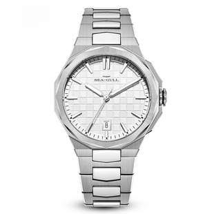 海鸥表超凡系列商务运动款 国风席纹几何设计自动机械男表1140A