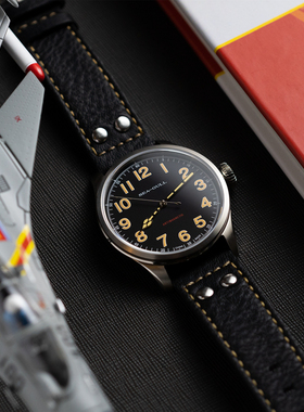 海鸥表D302T钛合金外壳100M防水夜光抗磁航空飞行员自动机械男表