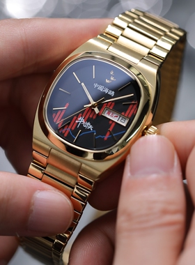 seagull海鸥表新品复古小电视股市版牛气冲天自动机械男表1051A