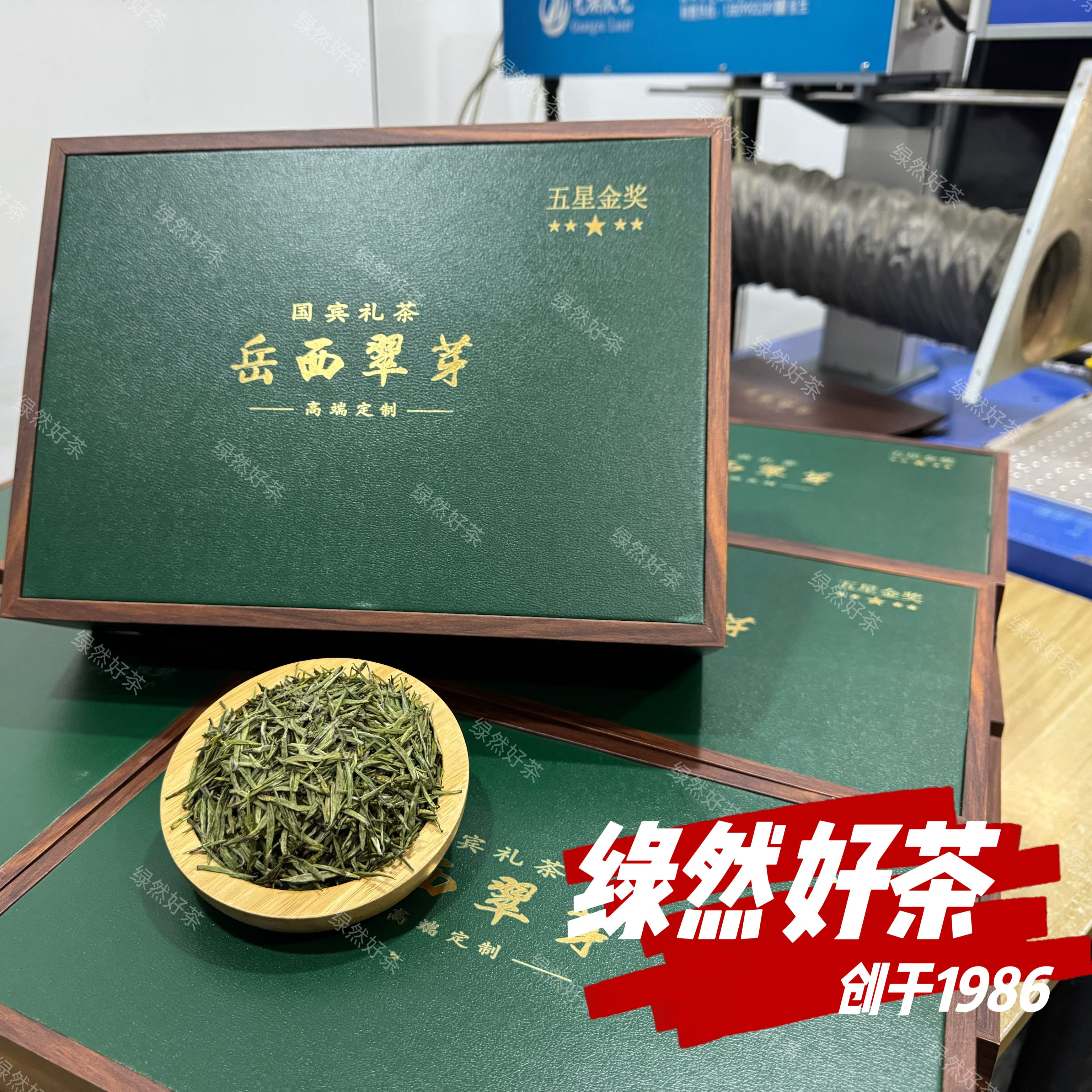 包邮茶叶绿茶高山茶岳西翠芽特级色绿汤清兰香味爽250克礼盒装