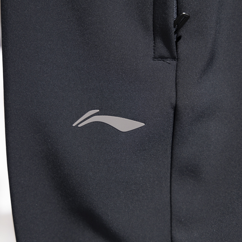 李宁运动长裤男团购直筒休闲加绒保暖防风防水保暖软壳裤AYKV581