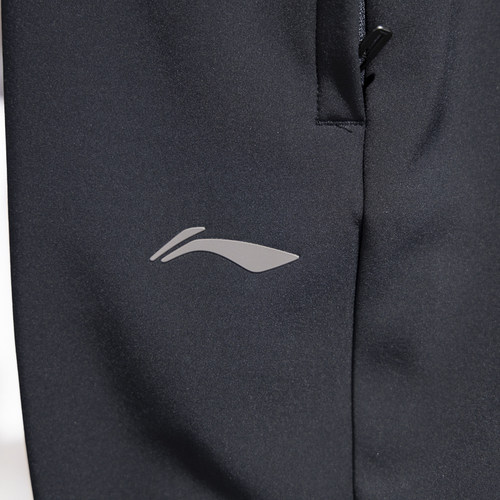 李宁运动长裤男团购直筒休闲加绒保暖防风防水保暖软壳裤AYKV581