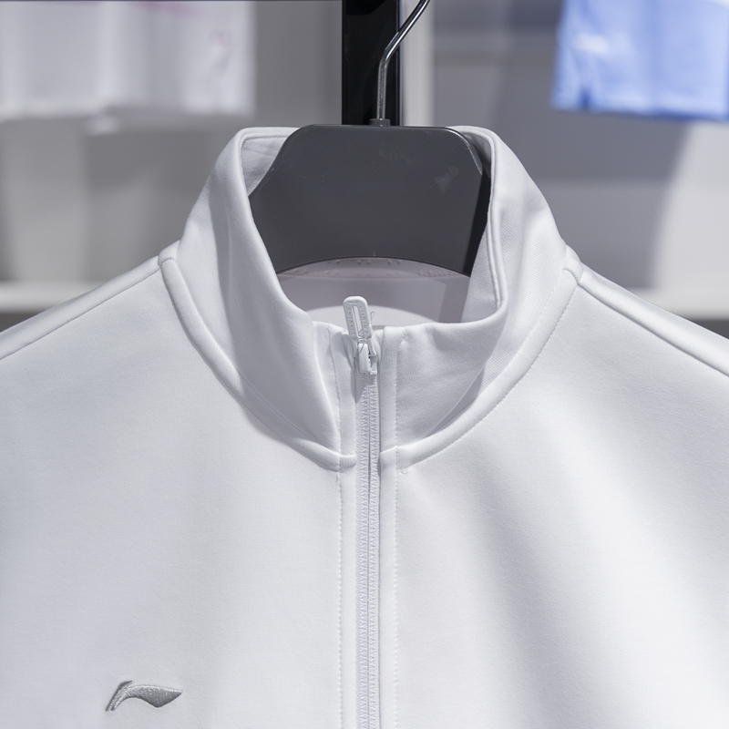 李宁开衫卫衣团购系列男女款无帽休闲外套舒适立领外套AWDUA76