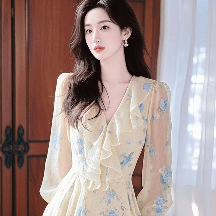 2026春秋新款绝美高端精致不连衣裙