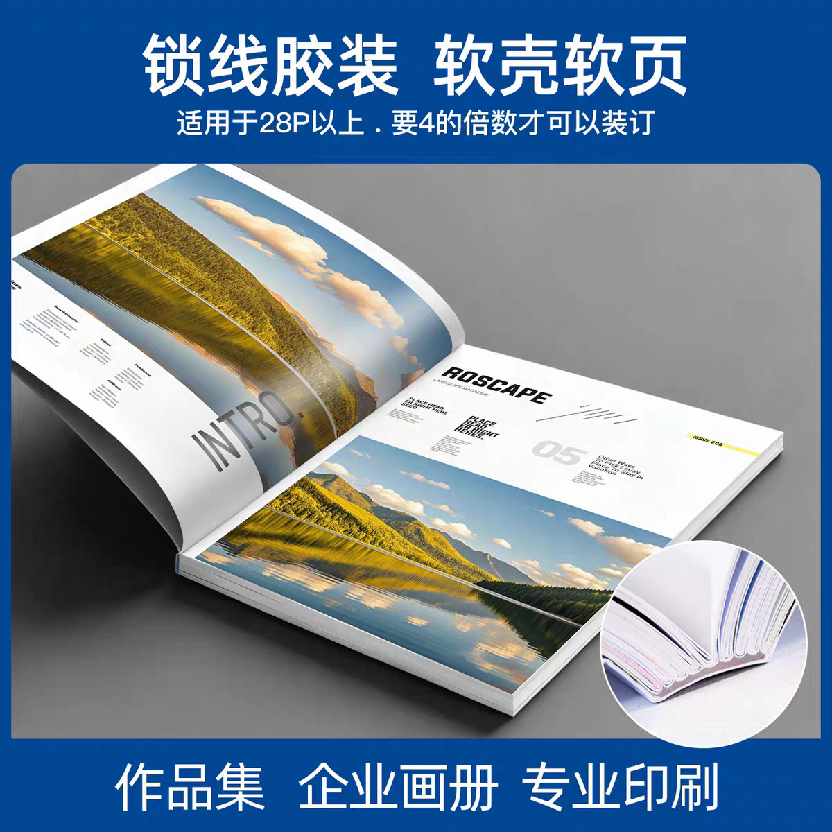 同人本个人作业作品打印精装蝴蝶毕业设计宣传册画册骑马钉胶装图片