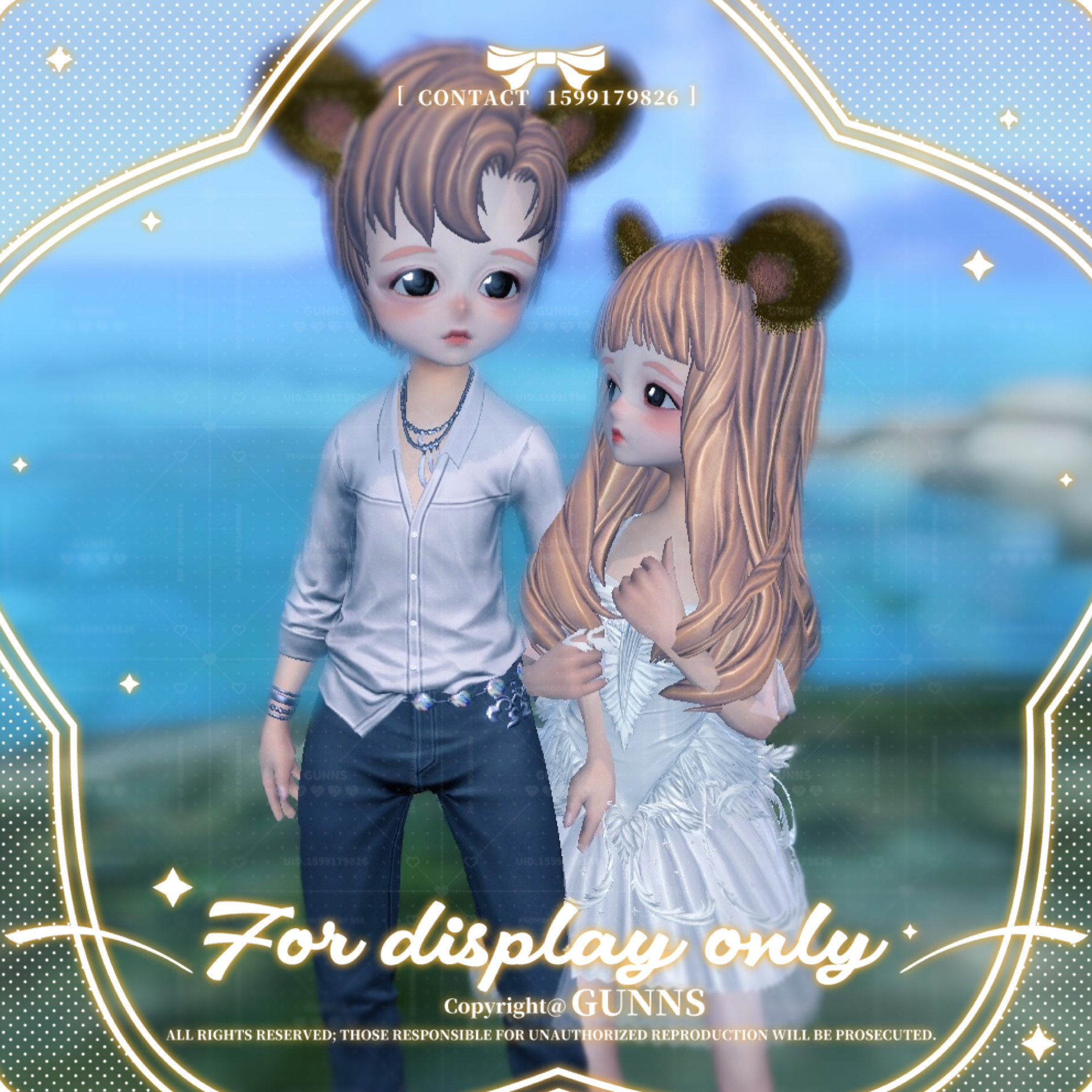 【4Gunns】剑灵游戏捏脸数据【虚幻三-灵族情侣-小睡包】私服捏脸