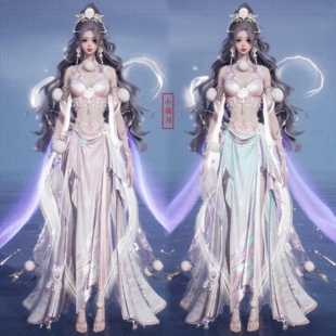 【4Gunns】诛仙世界服装染色 成女 云若一梦瑶台染色 小荷月