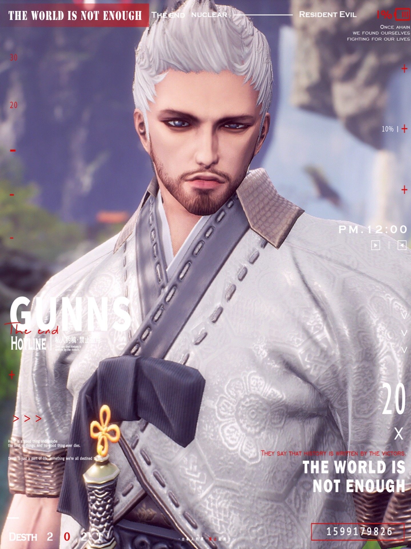 【4Gunns】剑灵游戏捏脸数据【虚幻四-龙族男-旻寒】国服台服韩服图片