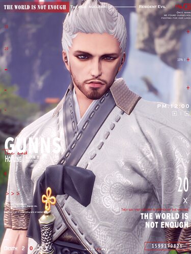 【4Gunns】剑灵游戏捏脸数据【虚幻四-龙族男-旻寒】国服台服韩服