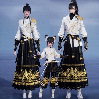 【4Gunns】诛仙世界服装染色 成男成女少女 潜龙罗锦折梅染色