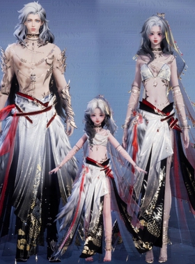 【4Gunns】诛仙世界服装染色 成女成男少女情侣 火霓漠上寒烟染色