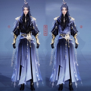 【4Gunns】诛仙世界服装染色 成男 沧溟暮雨江天 东方既白