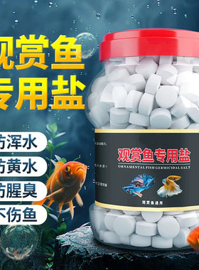 观赏鱼专用盐鱼缸专用盐天然海盐鱼用专用盐鱼病防治鱼缸净化水质