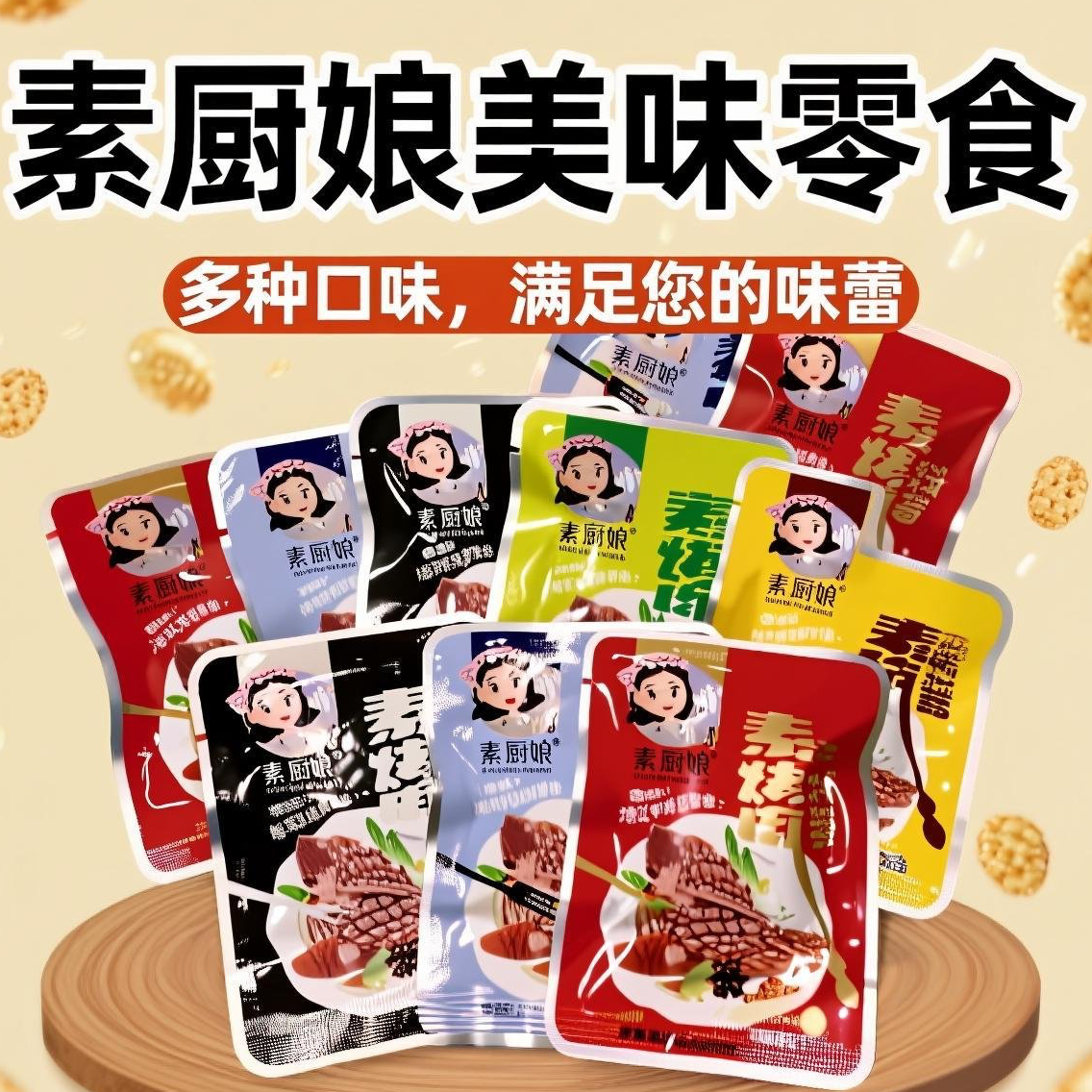 素厨娘手撕素肉多种口味1斤装