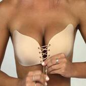 Ahagaga 拉拉女神时尚 隐形文胸性感小胸上托拉绳聚拢显胸隐形乳贴