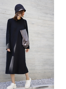 UONE定制2019冬季新款one piece长卫衣连衣裙女韩版中长减龄显瘦