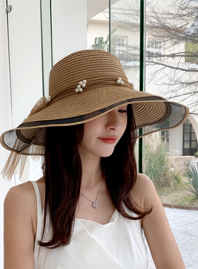 沙滩草帽女夏季海边度假太阳帽