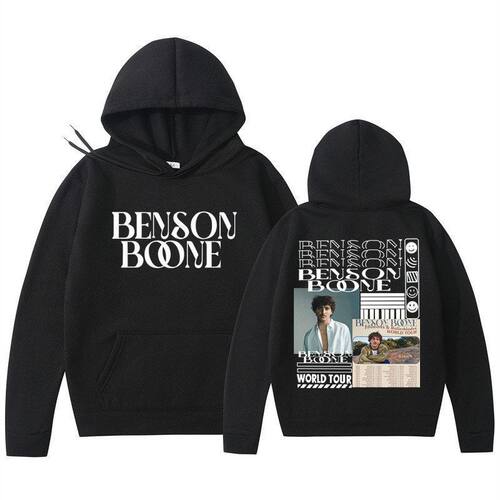 跨境新款外贸连帽卫衣原宿风趣Benson Boone卫衣长袖男女套头现货