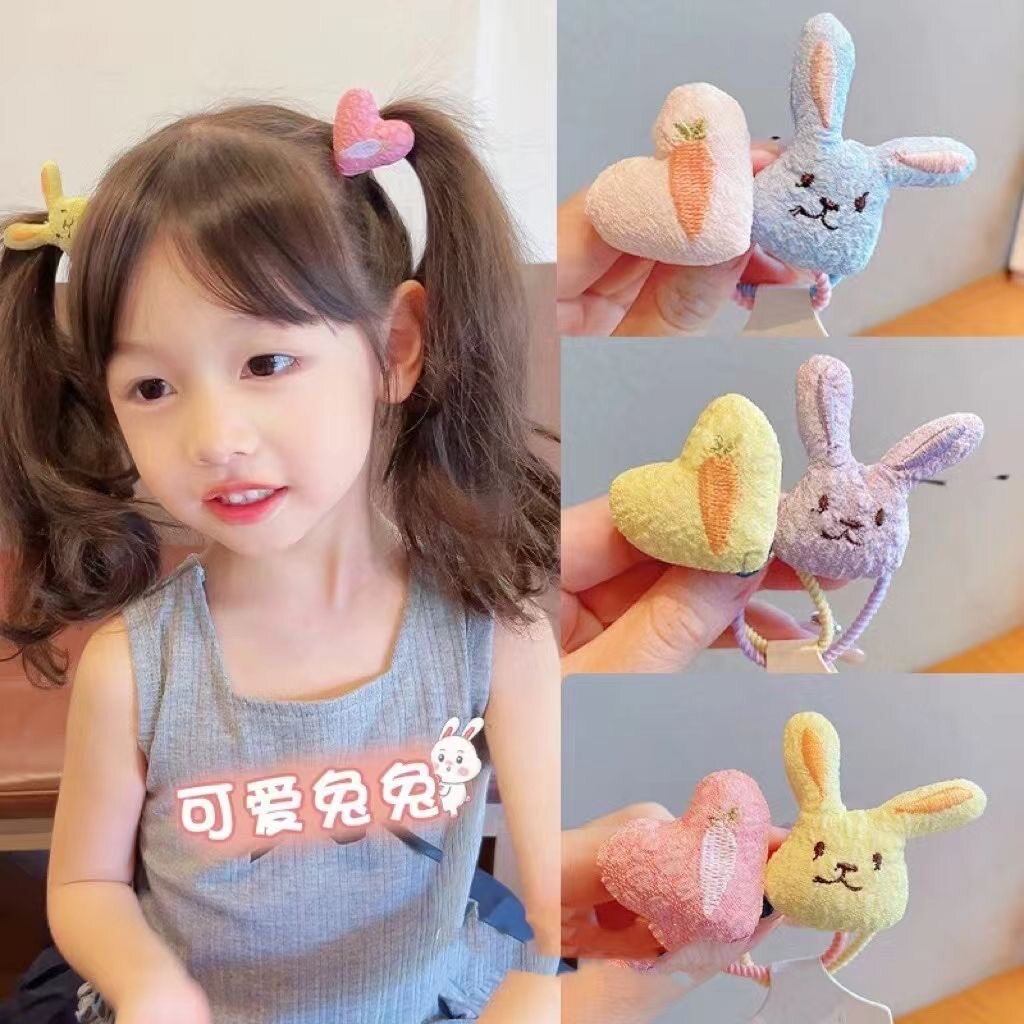 儿童爱心发绳小女孩可爱兔子头绳