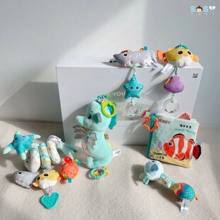 [SOSO全球]jollybaby新生儿礼盒手摇铃婴儿宝宝安抚玩具套装礼物