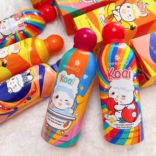 [SOSO全球]英氏koai儿童宝宝洗发沐浴乳二合一 泡泡奶泡洗护慕斯