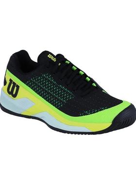 代购Wilson威尔胜男士网球鞋防滑耐磨支撑性强透气性好黑色黄色