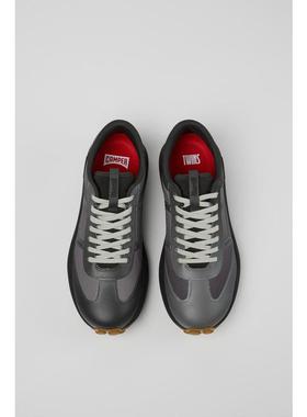 代购Camper男士男鞋透气轻便缓震环保鞋垫灰色无缝设计系带