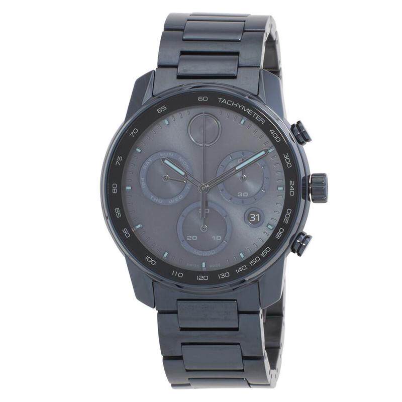 海外代购Movado/摩凡陀男士手表瑞士腕表计时码表日历星期钢带