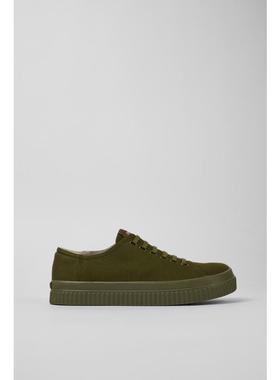 代购Camper男士帆布鞋透气吸汗软底轻便绿色TENCEL Lyocell