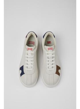 代购Camper男士板鞋透气轻便缓震环保材料白色非染色皮革系带