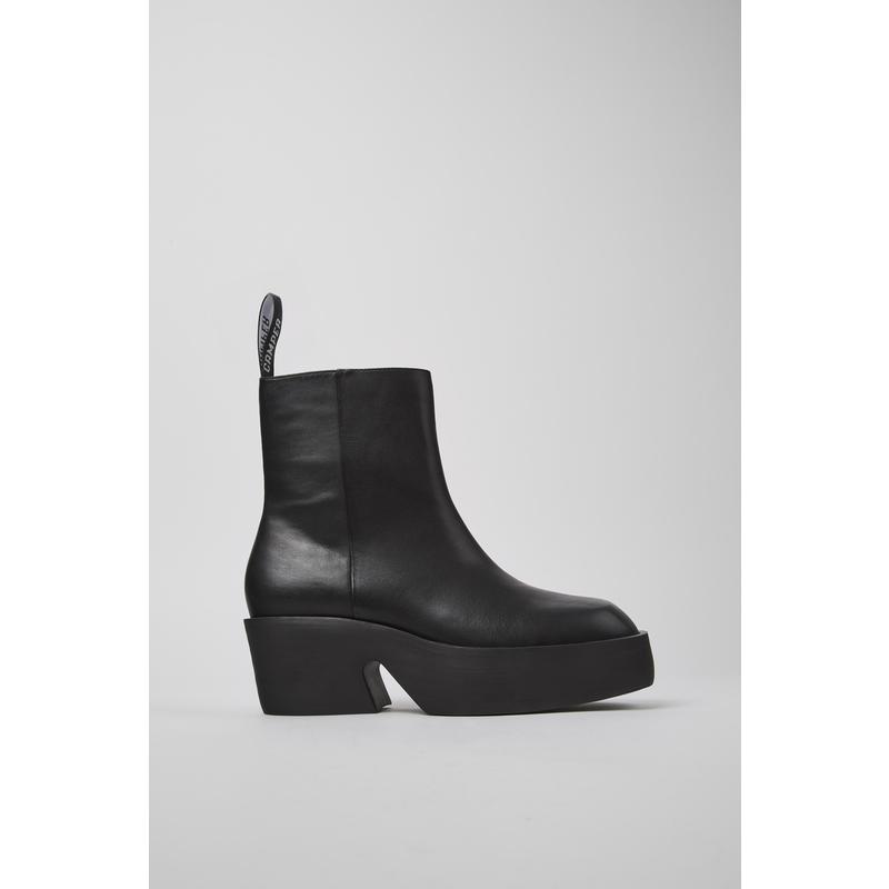 代购Camper女士切尔西靴轻便透气吸汗OrthoLite鞋垫黑色皮革