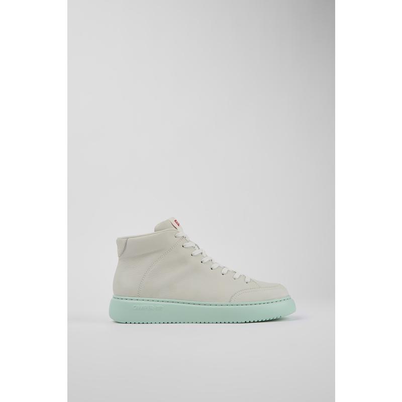 代购Camper女士高帮鞋透气轻便缓震环保材料白色系带非染色皮革