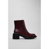 代购 Camper女士短靴轻便透气舒适防滑棕色牛皮粗跟厚底日常穿搭