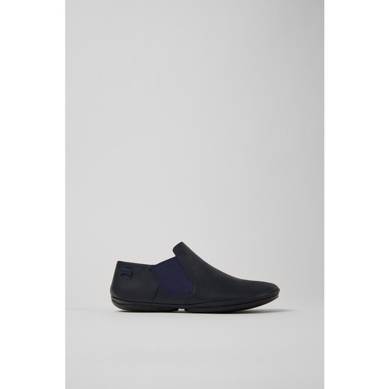 代购Camper女士乐福鞋透气柔软鞋垫轻便防滑蓝色皮革弹性侧边