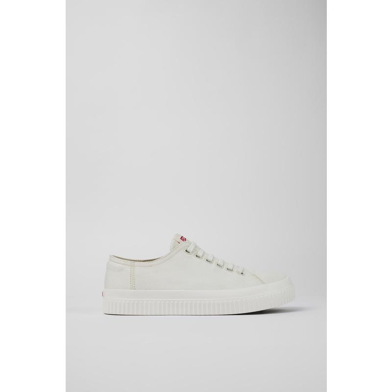 代购Camper男士小白鞋透气吸汗软底轻便白色TENCEL Lyocell