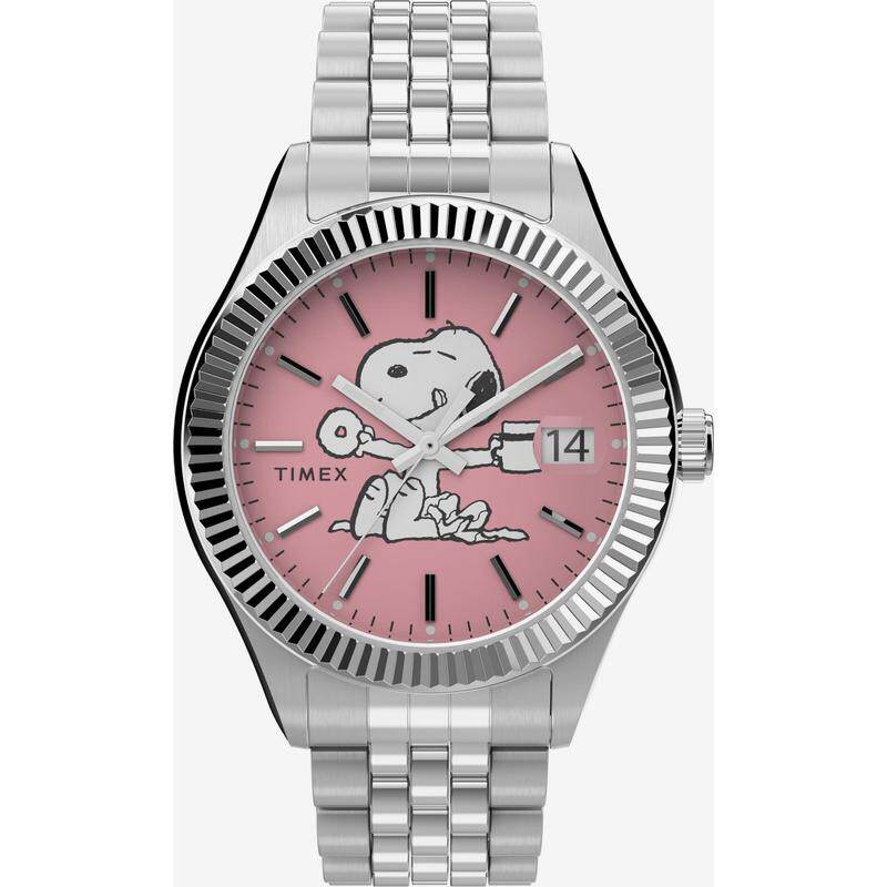 海外代购Timex/天美时女士手表欧美腕表日历显示指针式钢带银色