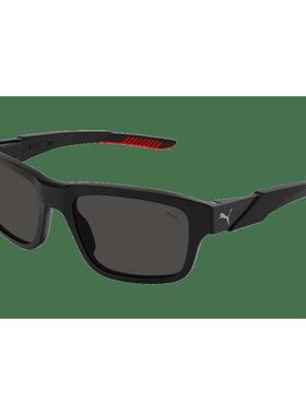 代购Puma彪马太阳镜中性防紫外线清晰视野时尚舒适黑色矩形方形