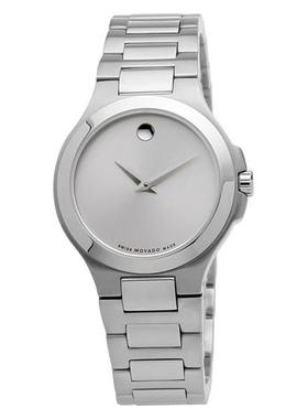 代购Movado摩凡陀女士腕表计时夜光日期防刮钢带金属银色防水